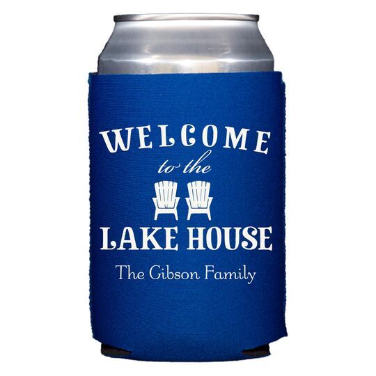 Welcome to the Lake House Collapsible Koozies